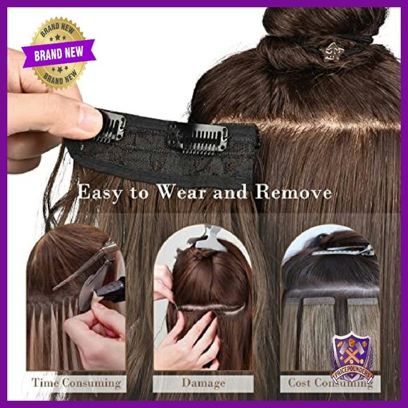 4PCS Clip-In Hair Extensions, 24\
